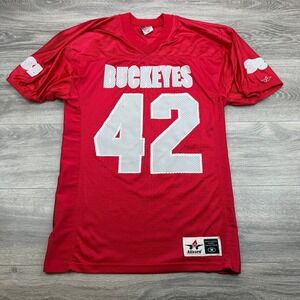 Vintage Ohio State Buckeyes Jersey Mens Medium Red Mesh NCAA Football College 42